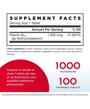 Jarrow Formulas Methyl B-12 1000 mcg Lozenges - Lemon Flavor, 100 Count - Buy Online on GoSupps.com