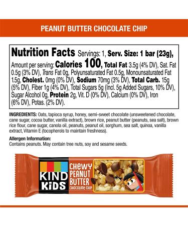 KIND Kids Granola Chewy Bar Variety Pack Gluten Free - Chocolate & Peanut Butter Chocolate Chip, 20-0.81 Oz Bars, 4 Packs, 80 Bars Total - Buy Online on GoSupps.com