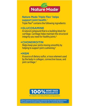 Nature Made Triple Flex Triple Strength - 120 Caplets for Joint Health - Buy Online on GoSupps.com