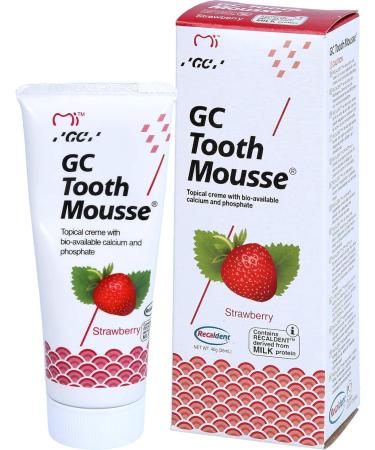 Buy GC Tooth Mousse Strawberry Cream - 40g | Best International Shipping | Smile Brighter & Healthier Teeth - Buy Online on GoSupps.com