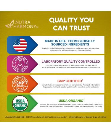 Ashwagandha Supplements 1800mg - USDA Organic Ashwagandha for Women & Men - Clinically Effective Strength for Stress Relief & Sleep - Powder & Root Extract 2.5% Withanolides - Made in USA 100 Capsules - Buy Online on GoSupps.com