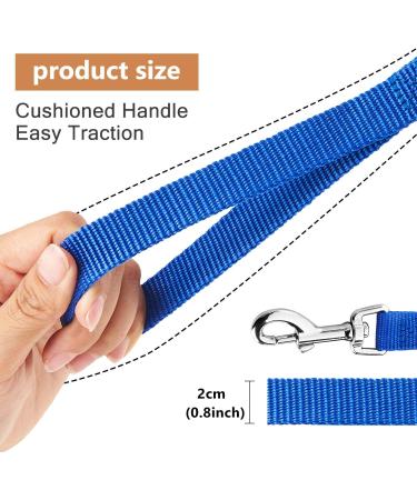 15m Blue Track Line for Dogs - Durable Nylon Leash Weatherproof Training Line with D-Carabiner & Grip Cushion - Perfect for All Dog Sizes - Buy Online on GoSupps.com