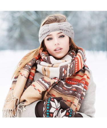 Winter Warm Knot Knitted Headbands for Women & Girls - 4 Piece Elastic Crochet Ear Warmers | Stylish & Cozy - Buy Online on GoSupps.com
