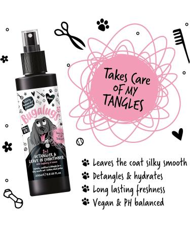 BUGALUGS Dog Detangler Spray leave In conditioner spray de matting. No tangles. Professional dog grooming formula Wheat protein. Pet detangling spray knot removal (Detangler 200ml) (BSDTRLM200) - Buy Online on GoSupps.com