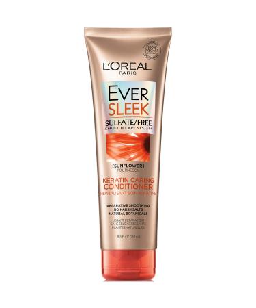 L'Oreal EverSleek Sulfate Free Keratin Caring Conditioner - with Sunflower Oil - 8.5 Fl. Oz - Buy Online on GoSupps.com