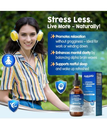 HOLLEGEND Liquid L Theanine for Kids & Adults Liposomal L-theanine with GABA Ashwagandha Magnesium Glycinate Vitamin B6 for Stress Relief Zzz & Focus Supplement Vegan Non-GMO 2 FL OZ - Buy Online on GoSupps.com