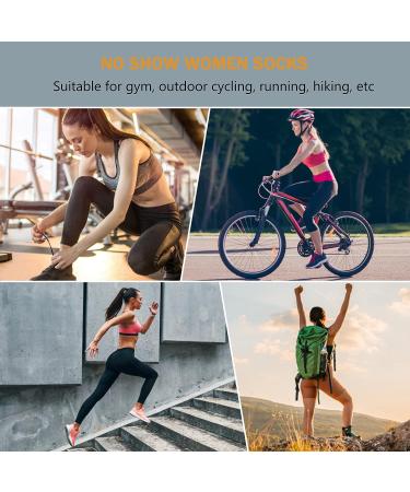 Amutost Women's Athletic No Show Socks 5-6 Pairs 8-10 Grey White Black - Cushioned Ankle Footies Low Cut Socks - Buy Online on GoSupps.com