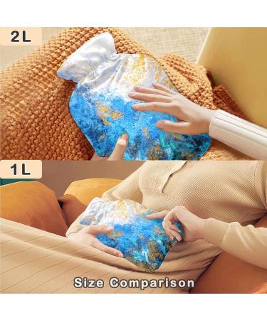 Naanle Ocean Painting 1L Hot Water Bottle with Lid Pain Relief & Warmth Therapy - Buy Online on GoSupps.com