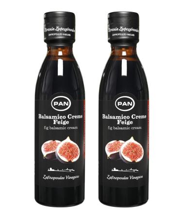 PAN Premium balsamic cream - With natural sugar - Fruity Greek figs and balsamic glaze - 2 x 250ml bottles