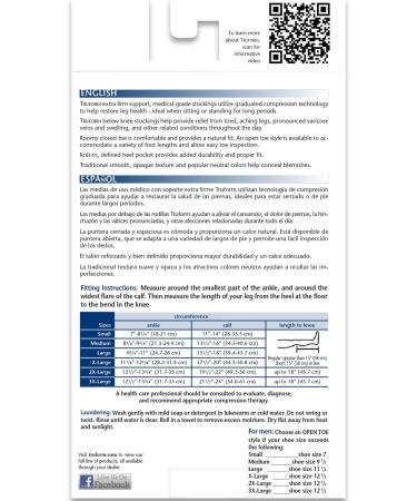 Truform 30-40 mmHg Compression Stockings for Men & Women - Knee High Closed Toe White - Small Size (Pack of 3 - Buy Online on GoSupps.com