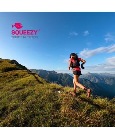 Squeezy Liquid Energy Gel Lemon & Caffeine 12 Pack | Fast Hydration & Endurance Boost for Marathons | Energy Without Drinking - Buy Online on GoSupps.com
