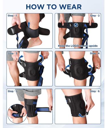 SueH Design Knee Support for Men and Women - Adjustable Double Wrap Knee Brace with Side Stabilisers, Patella Gel Pad - XX-Large - Buy Online on GoSupps.com