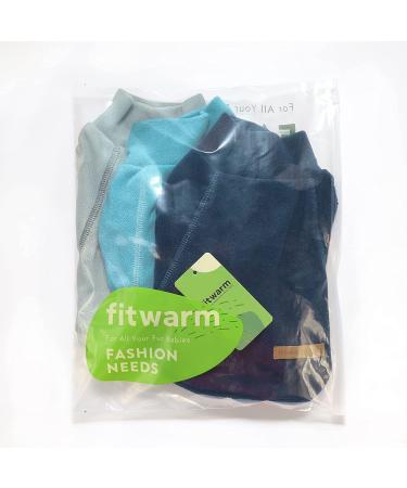 Fitwarm Fleece Dog Sweater Pack - Christmas/Winter Outfit for Small Dogs - Red/Green/Medium Blue - Pet Apparel - Buy Online on GoSupps.com