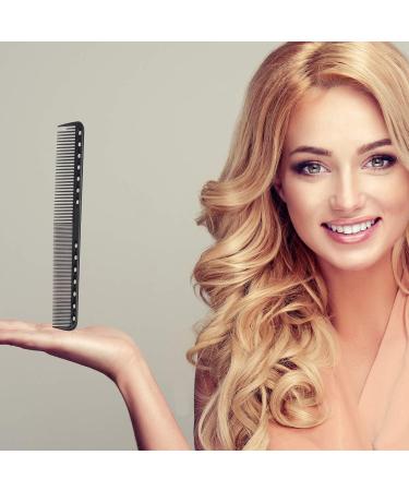 Carbon Fine Cutting Comb Carbon Fiber Salon Hairdressing Comb Hairdressing Comb Heat Resistant Barber Comb (3 Pieces Black) - Buy Online on GoSupps.com