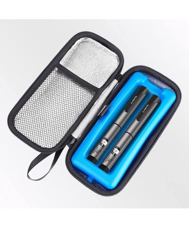 ZICCGA Insulin Cooler Travel Case - Waterproof & Insulated Cooling Hard Bag for Diabetic Medication Organization (Black) - Buy Online on GoSupps.com