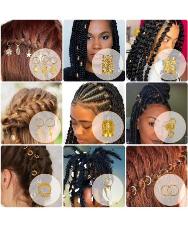 Lucomb 259 Pcs Hair Jewelry for Braids and Locs - Metal Gold Rings, Cuffs, and Clips for Women - Dreadlock Accessories and Decorations - Buy Online on GoSupps.com