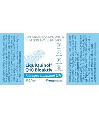 Buy Liquiquinol Q10 Bioactive - Liquid Ubiquinol 29 ml | Highest Bioavailability Coenzyme Q10 | International Shipping Available - Buy Online on GoSupps.com