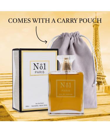 NovoGlow No.1 Paris for Women - 3.4 Fl Oz Eau De Parfum Spray - Long Lasting Floral Citrusy & Powdery Scent Smell Fresh & Feminine All Day Includes Carrying Pouch Gift for Women for All Occasions - Buy Online on GoSupps.com