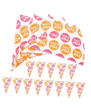 MAGICLULU 50pcs Popcorn Bag Christmas Gift Bags Mini Popcorn Boxes Treat Bags Food Packaging Bags For Clear Goody Bag Party Gift Bags Cardboard Popcorn Boxes Biscuit Cone Paper Child