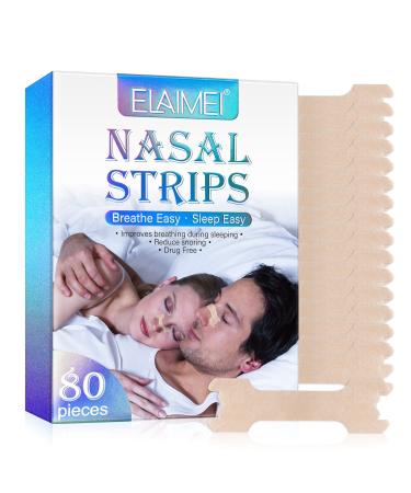 Breathe Right Extra Strength Clear Nasal Strips Nasal Congestion Relief Due to Colds & Allergies Reduces Nasal Snoring Caused by Nasal Congestion 80 Count