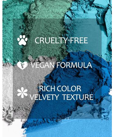 MAKI YIKA Blue Eyeshadow Palette - 9 Color Matte Shimmer Eye Makeup for Mothers Day - Buy Online on GoSupps.com