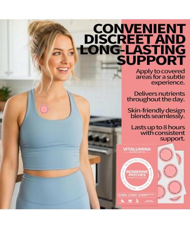 Vitalumina Berberine Patches | 30 Vegan Patches for Daily Wellness & Healthy Metabolic Support | Plant-Based Formula with Berberine Pomegranate & Cinnamon - Buy Online on GoSupps.com