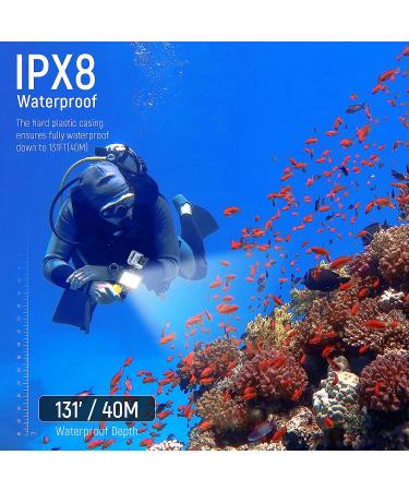 NEEWER RGB Underwater Diving Light 131ft, IPX8 Waterproof LED Video Light, 8 Colors, 5500K, CRI 95+, 5000lux, Compatible with Gopro for Hero 11/10/9/8 (SL-20) - Buy Online on GoSupps.com