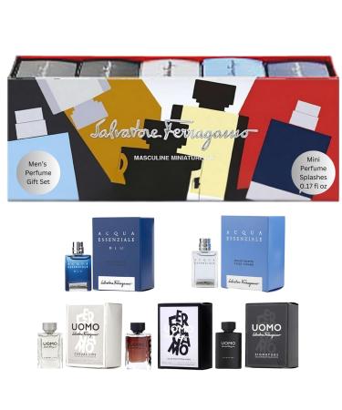 Salvatore Ferragamo Perfume for Men Variety 5 Piece Mini Gift Set