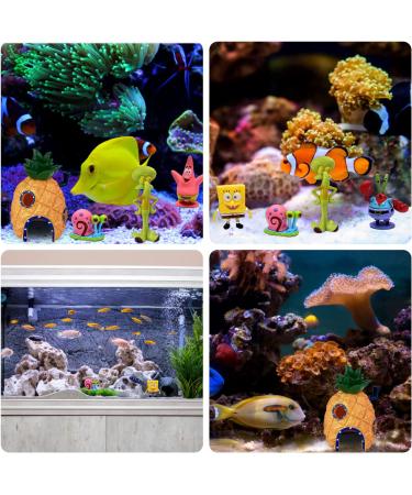 Lacets 7 PCs Aquarium Decoration - Pineapple Ornaments for Fish Tanks & Underwater Landscapes | International Shipping - Buy Online on GoSupps.com
