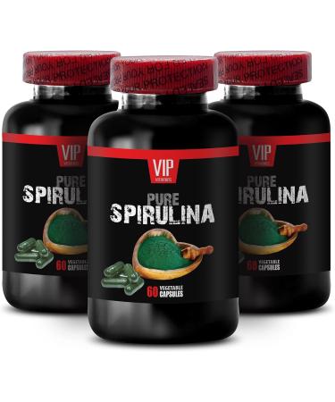 SPIRULINA Capsules - Spirulina Wellness Blend Plant-Based Nutrition Supplement Supplement Capsules Spirulina Energy Full-Body Balance Active Lifestyle Natural Strength Living 1Bot - Buy Online on GoSupps.com
