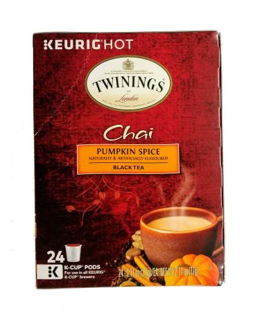 Twinings of London Chai Pumpkin Spice Black Tea 24 K-Cup Pods (Pack of 1) For use in all Keurig K-Cup Brewers 24 Count (Pack of 1)