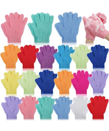 50 Pcs Exfoliating Gloves for Body  Double Sided Exfoliating Bath Gloves Shower Gloves for Women Deep Clean Skin for Spa Massage Beauty Skin Shower Scrubber Bathing Accessories 13 Colors