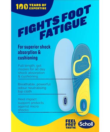 Scholl Gel Active Everyday Insoles for Women | Size 3.5-7.5 UK - Buy Online on GoSupps.com