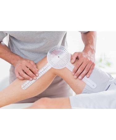 Rehabilitation Advantage 12'' Clear Plastic Goniometer 360 Degree ISOM - Lightweight 0.1 lb - Precise Range of Motion Measurement Tool - Buy Online on GoSupps.com