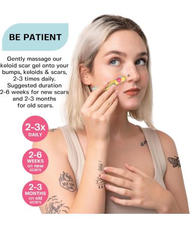 Base Labs Keloid Bump Removal Gel | Natural Piercing Bump Treatment & Keloid Scar Gel | Keloid Scar Removal for Scars Keloids & Piercing Bumps | Soothing Piercing Aftercare Gel | 2 oz 60 g (Pack of 1) - Buy Online on GoSupps.com