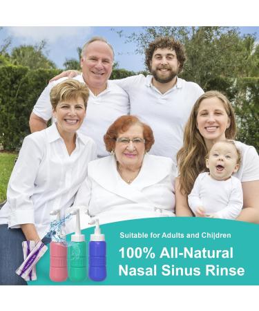 TONELIFE 2PCS Nose Wash Kit - Soft Nozzles Neti Pot & Nasal Cleaner - Sinus Rinse Kit with Empty Sprayer (Blue+Pink) - International Shipping Available - Buy Online on GoSupps.com