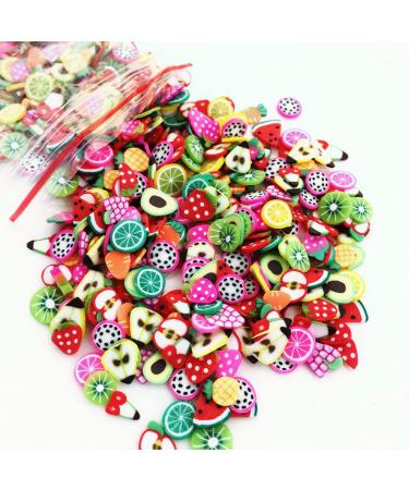 Nail fruit animal slices cute fruit animal polymer slices fruit slice nail nail 3D animal fruit screen nail art slice for diy delivery manicure decoration mucus accessories nail decorations 2 styles