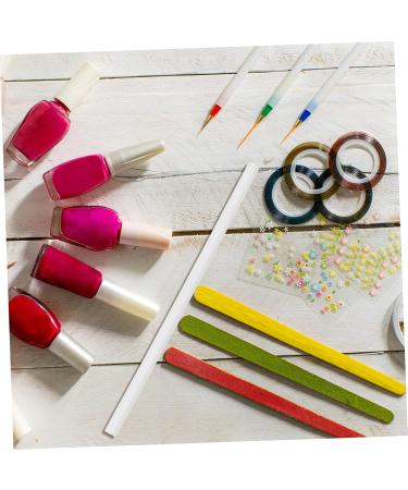 FRCOLOR 180 Pieces Sticky Pen French Manicure Pen Rhinestone Picker Tool Nail Care Products Rhinestones Manicure Pen Tool Supply White Core Drill Pen Wood - Buy Online on GoSupps.com