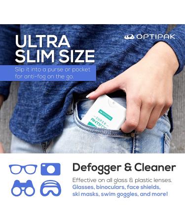 OPTIPAK Anti Fog Spray for Glasses - 4 Pack 20mL Portable Travel Friendly Cleaner with Cloth - Defogger for Eyeglasses, Goggles, Sunglasses - Ideal for Mask Wearers - Buy Online on GoSupps.com