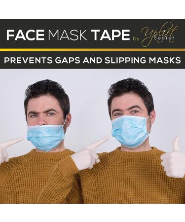 Uplift Secret Face Mask Tape Double Sided (100 Count) - Prevents Fogging, Slipping & Gaps - Works with All Masks - Buy Online on GoSupps.com