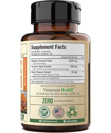 Vimerson Health Men's Multivitamin + Turmeric Curcumin Bundle - Joint & Immune Support, Inflammation Relief, Antioxidant Properties for Him - Buy Online on GoSupps.com