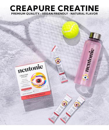 Neutonic Creatine Monohydrate | Strawberry Lime Flavored | Premium Micronized Creapure Creatine Powder | Supports Strength and Power | Zero Sugar Vegan | Convenient Single-Serve Packets | 30 Sticks - Buy Online on GoSupps.com