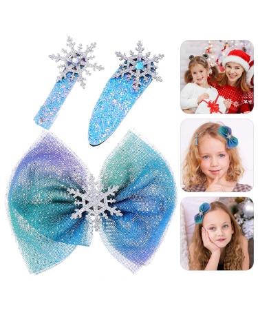 Frcolor 3-Piece Christmas Snowflake Hairpins | Glitter Snap Clips for Girls | Perfect Winter Wedding & Party Hair Jewelry - Buy Online on GoSupps.com