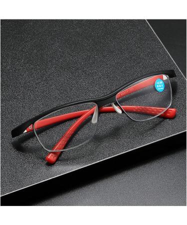 Ultra-Light Sports Glasses with Power-Tr90 Frames - High-Resolution Anti-Blue Light Reading Glasses for Men & Women - Black Frame Size 3.50 - Buy Online on GoSupps.com