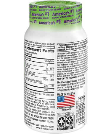 VitaFusion Power C Gummies - High Potency Vitamin C, Natural Orange Flavor (70 Count) - Buy Online on GoSupps.com
