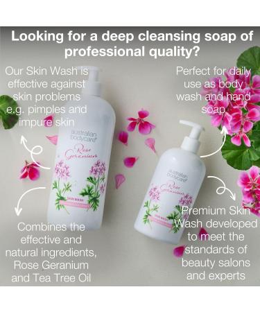Australian Bodycare Skin Wash Professional 500 ml | Tea Tree Oil + Rose Body Wash for the Skin | Relieves Spots and Pimples Acne Body Odor & smelly feet | Effective after shaving and waxing - Buy Online on GoSupps.com