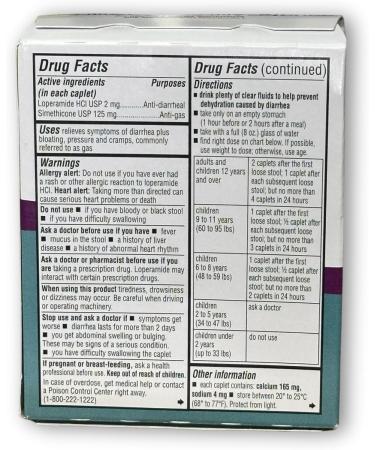FUSION SHOP STORE Smart choices meaningful life! Anti Diarrheal Tablets- with Loperamide 2mg & Simethicone 125mg 12 Count (Pack of 1) - Buy Online on GoSupps.com