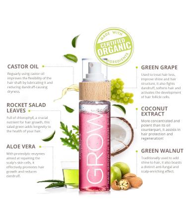 Cocosolis Grow Spray Serum | Quick Hair Growth & Strength for Women | Reduces Hair Loss Improves Structure Glossy & Thicker Hair - Buy Online on GoSupps.com