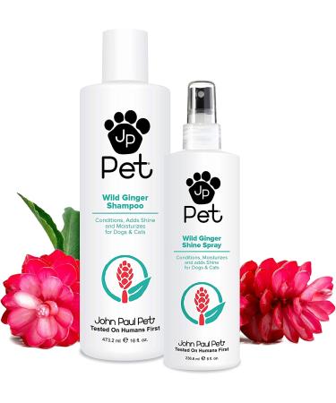 John Paul Pet Wild Ginger Shampoo 16oz - Soothes and Cleanses for Dogs and Cats - Adds Moisture and Shine - Buy Online on GoSupps.com