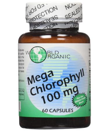 World Organic Mega Chlorophyll 100 mg Capsules 60 capsules